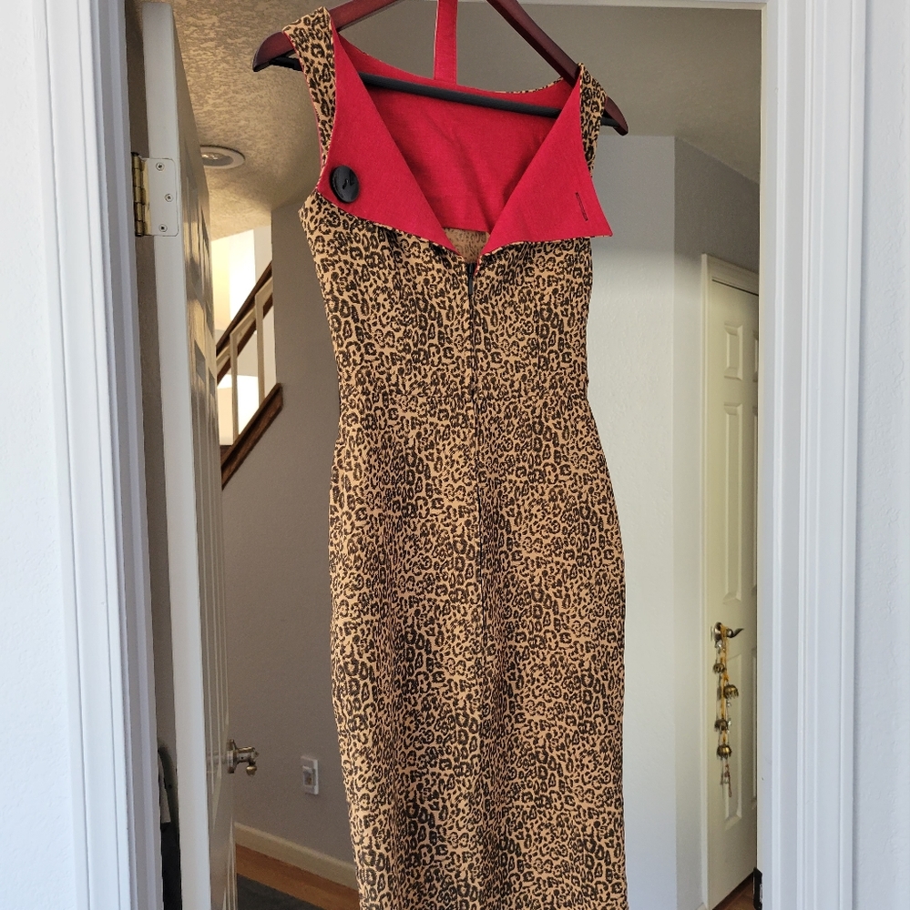 Leopard Print Tatyana Dress WITH BELT